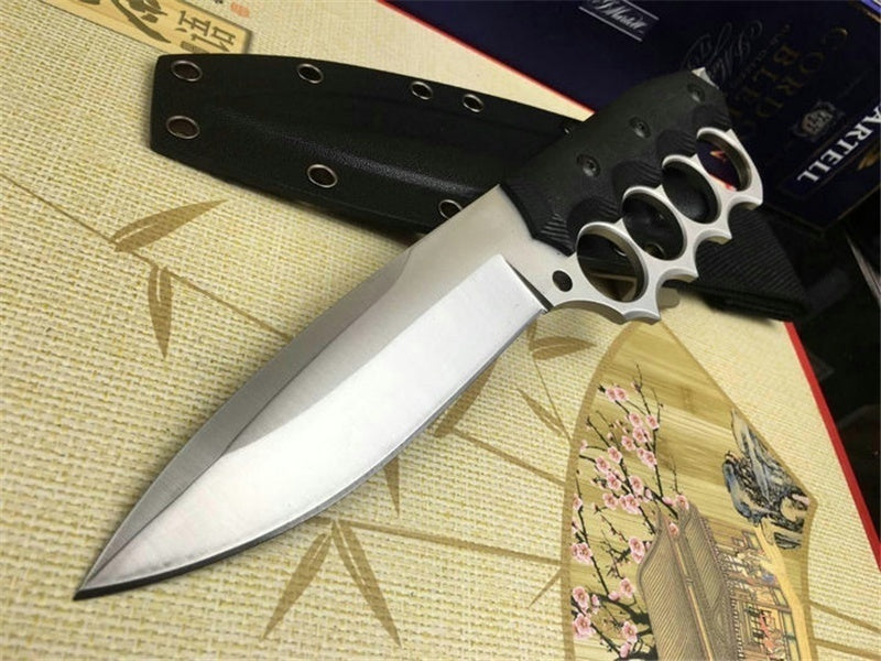 Self-defense Ring Knives  Fixed Knuckle Knife Multipurpose Portable Rescue Outdoor Walking Camping Tool CHR