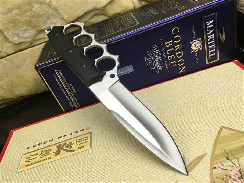 Self-defense Ring Knives  Fixed Knuckle Knife Multipurpose Portable Rescue Outdoor Walking Camping Tool CHR
