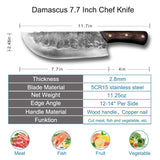 Hand Forged Stainless Steel Wooden Handle Bone Knife Cooking Tools Meat Cleaver Meat Cleaver Kitchen Chef Slicer