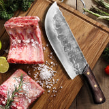 Hand Forged Stainless Steel Wooden Handle Bone Knife Cooking Tools Meat Cleaver Meat Cleaver Kitchen Chef Slicer