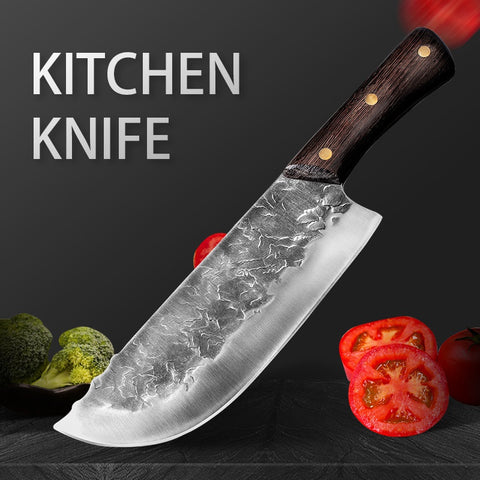 Hand Forged Stainless Steel Wooden Handle Bone Knife Cooking Tools Meat Cleaver Meat Cleaver Kitchen Chef Slicer