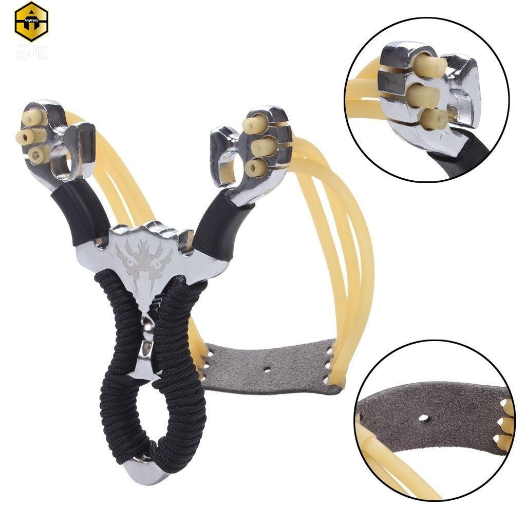 New Professional Stainless Steel Slingshot Set Outdoor Hunting Catapult Powerful Slingshot Bow