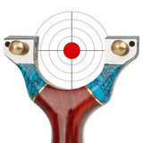 Purple sandalwood wind slingshot titanium alloy fast flattened rubber band stitching technology sniper sight