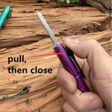 New Tactical Pen Top OTF automatic knife aviation aluminum alloy camping multifunctional tool material multifunctional spring knife self defense