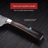 Stainless steel side dishes cut household sharp meat slicer knife cut fruits and vegetables knife Damascus pattern