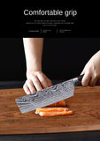 Stainless steel side dishes cut household sharp meat slicer knife cut fruits and vegetables knife Damascus pattern