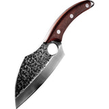 Kitchen Cutting Cooking Tools with Ring Solid Wood Handle Stainless Steel Hammer Pattern Professional Chef Butcher Boning Knife