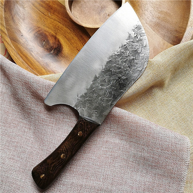 Chef's knife cleaver butcher knife forged stainless steel kitchen knife practical chicken slice meat butcher knife Damascus steel kitchen knife