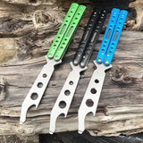 Ball bearing butterfly practice knife uncut butterfly swing knife outdoor folding knife play with small knife practice swing knife