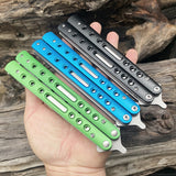 Ball bearing butterfly practice knife uncut butterfly swing knife outdoor folding knife play with small knife practice swing knife
