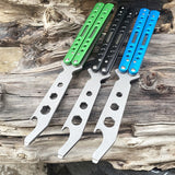 Ball bearing butterfly practice knife uncut butterfly swing knife outdoor folding knife play with small knife practice swing knife