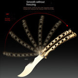 Butterfly Knife is not bladed, novice all-steel practice throwing knife, portable rotatable deformation cool tool