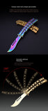 Butterfly Knife is not bladed, novice all-steel practice throwing knife, portable rotatable deformation cool tool
