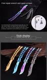 Butterfly Knife is not bladed, novice all-steel practice throwing knife, portable rotatable deformation cool tool