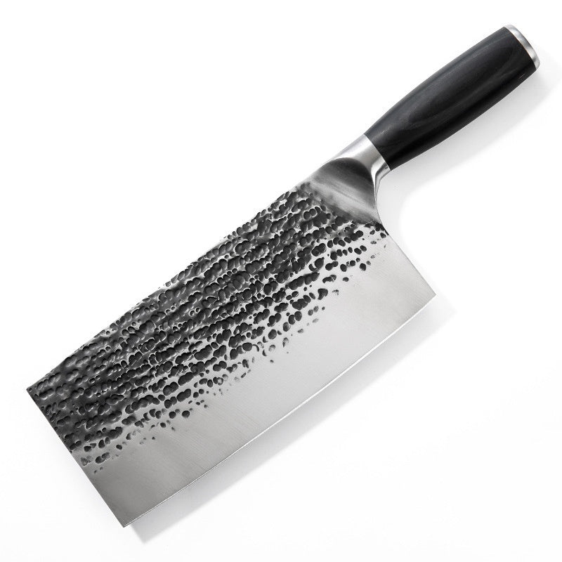 Stainless steel hammer pattern forging kitchen household sharp chopping dual-purpose kitchen knife chef slicing meat and bone cutting knife