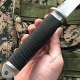 Fixed Blade Tactical Knife Hunting Knife Survival Gear Straight Knife Stainless Steel Combat Katana Camping Tool + Leather Sheath High Hardness 12.5 Inch