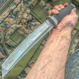 Fixed Blade Tactical Knife Hunting Knife Survival Gear Straight Knife Stainless Steel Combat Katana Camping Tool + Leather Sheath High Hardness 12.5 Inch