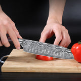 Sashimi knife cut sushi cooking knife sashimi knife Damascus grain steel belt separation hole