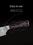 Sashimi knife cut sushi cooking knife sashimi knife Damascus grain steel belt separation hole