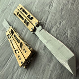 Very Sharp Practice Butterfly Knife Outdoor Tactical Hunting Knives  440C Blade Fishing  Knives Camping KNIVES