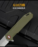 Portable fruit blade sharp knife folding knife outdoor G10 folding knife wild survival knife spot supply manufacturer