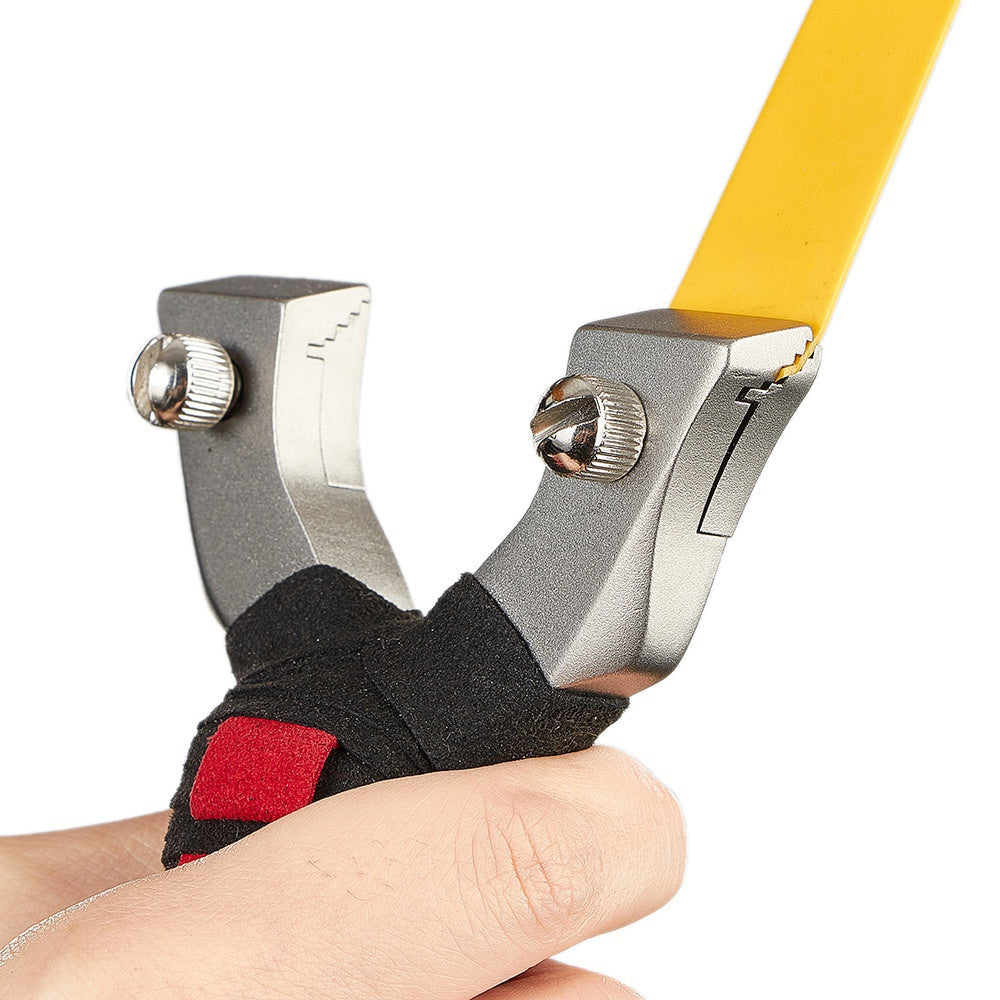 Night banquet slingshot stainless steel line cutting process spring fast pressure flat skin without sight sloping slingshot