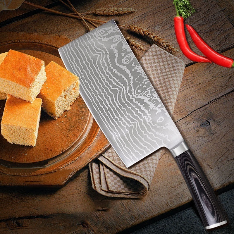 Stainless Steel Kitchen Knife Tools Cooking Knives Imitation Forged Butcher Knives Slaughter Boning Knives Chef Cleavers Boning Meat Knives
