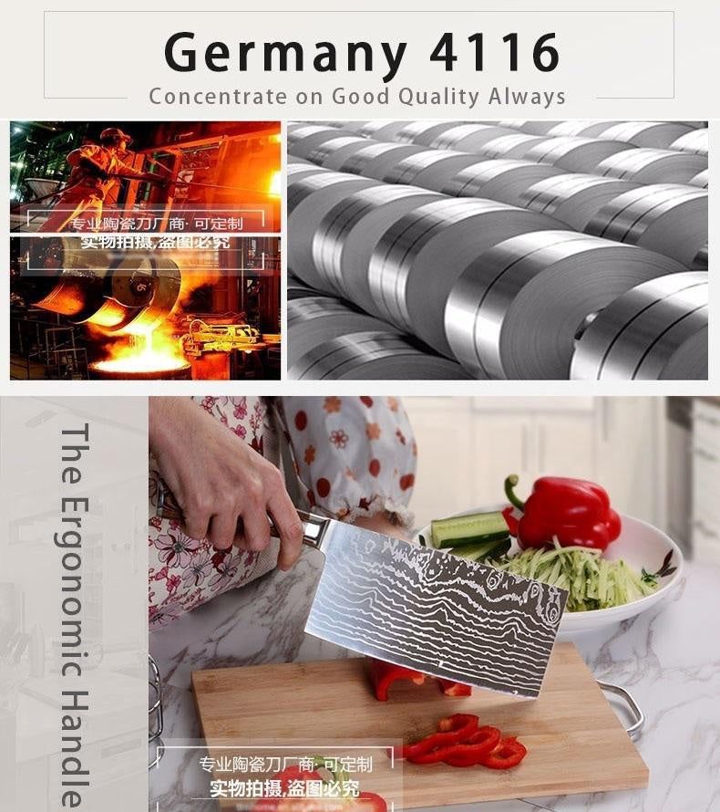 Stainless Steel Kitchen Knife Tools Cooking Knives Imitation Forged Butcher Knives Slaughter Boning Knives Chef Cleavers Boning Meat Knives