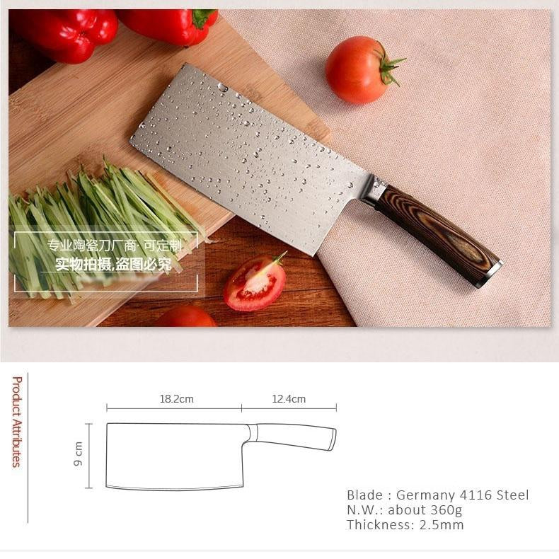 Stainless Steel Kitchen Knife Tools Cooking Knives Imitation Forged Butcher Knives Slaughter Boning Knives Chef Cleavers Boning Meat Knives
