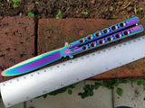 Color butterfly knife practice throwing tool knife training play props are not sharp and not sharp