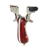 Huwairen cross-border exclusively for wolf slingshot laser aiming exquisite appearance stainless steel wooden slingshot with rubber band