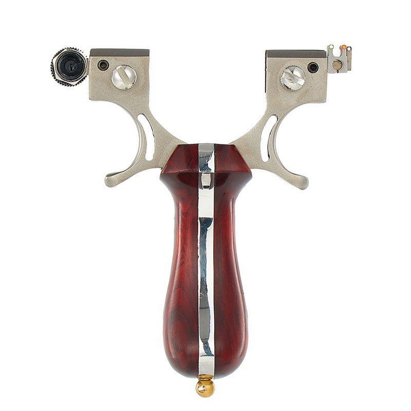 Huwairen cross-border exclusively for wolf slingshot laser aiming exquisite appearance stainless steel wooden slingshot with rubber band