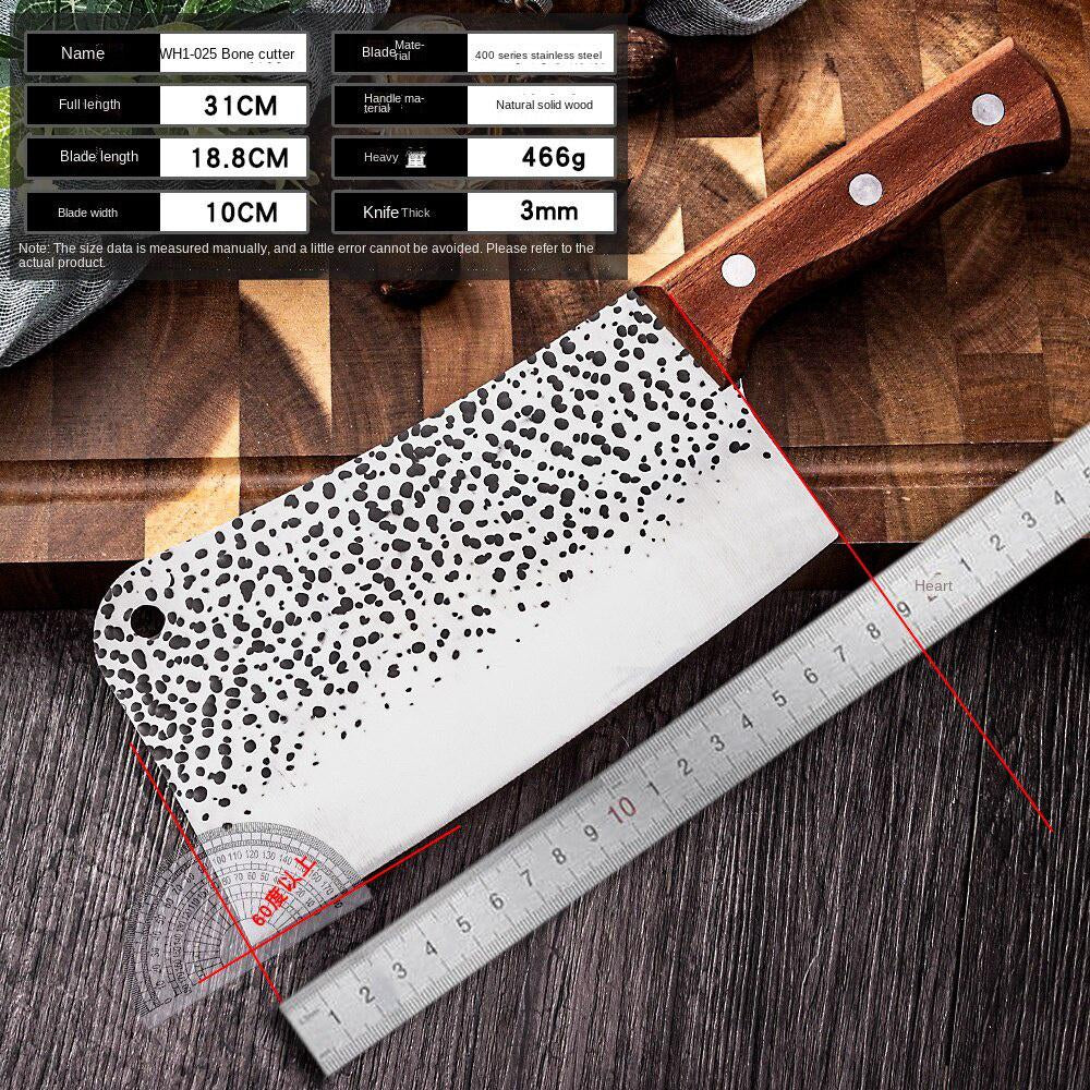 Hand-Forged Bone Cutting Knife Chop Axe Chop Big Bones Butcher Kan Commercial plus Size Thickening All Steel Bone Chopping Knife