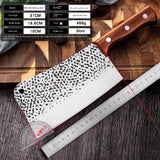 Hand-Forged Bone Cutting Knife Chop Axe Chop Big Bones Butcher Kan Commercial plus Size Thickening All Steel Bone Chopping Knife