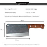 Hand-Forged Bone Cutting Knife Chop Axe Chop Big Bones Butcher Kan Commercial plus Size Thickening All Steel Bone Chopping Knife