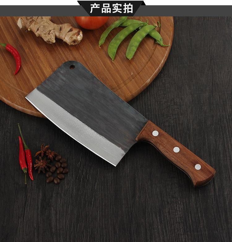 Hand-Forged Bone Cutting Knife Chop Axe Chop Big Bones Butcher Kan Commercial plus Size Thickening All Steel Bone Chopping Knife
