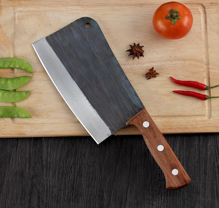 Hand-Forged Bone Cutting Knife Chop Axe Chop Big Bones Butcher Kan Commercial plus Size Thickening All Steel Bone Chopping Knife