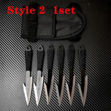 4Style Outdoor protection dagger hand dart knife Outdoor small leggings hidden weapon heavy dart needle defense suit( a set of 6 PCS)
