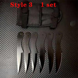 4Style Outdoor protection dagger hand dart knife Outdoor small leggings hidden weapon heavy dart needle defense suit( a set of 6 PCS)