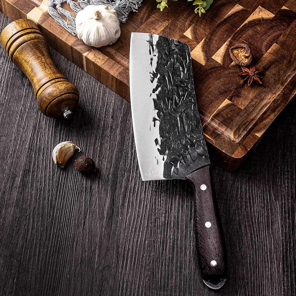 Handmade forging Longquan Hammer Drit Driven Knife House Handling Fast Net Red Slice Cut Meat Kitchen Kitchen Kitchen Sword Spot