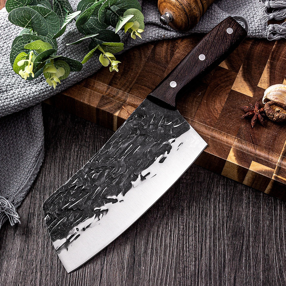 Handmade forging Longquan Hammer Drit Driven Knife House Handling Fast Net Red Slice Cut Meat Kitchen Kitchen Kitchen Sword Spot