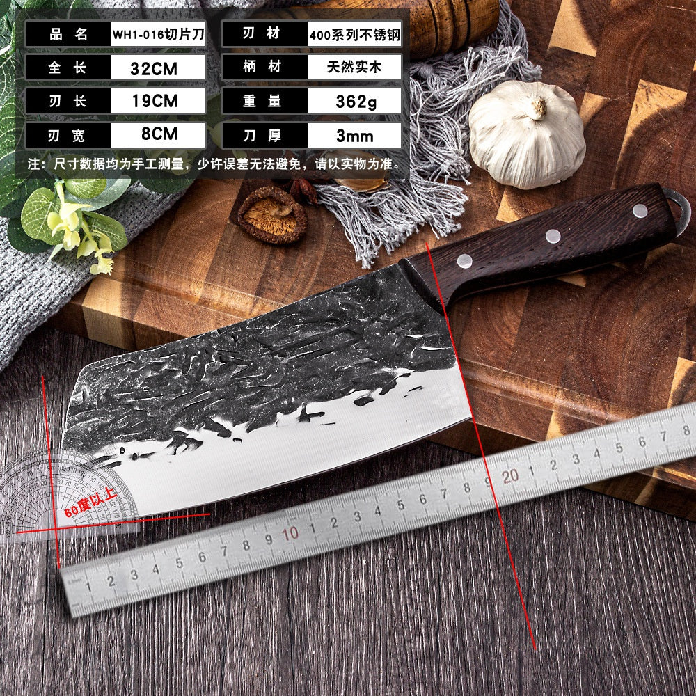 Handmade forging Longquan Hammer Drit Driven Knife House Handling Fast Net Red Slice Cut Meat Kitchen Kitchen Kitchen Sword Spot
