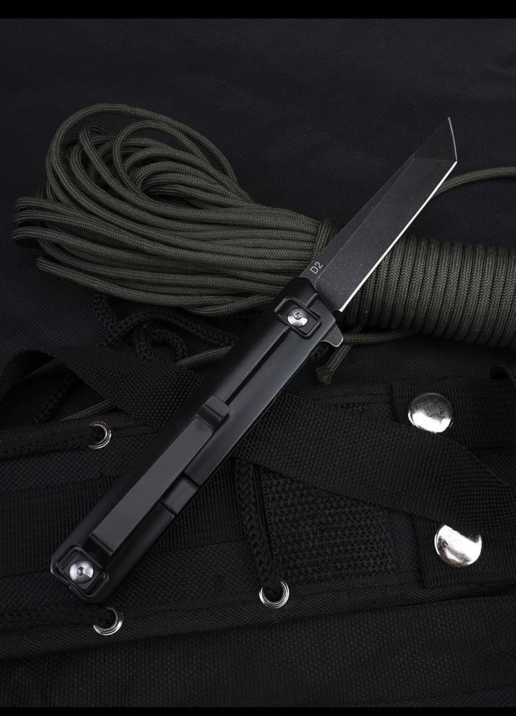 Manufacturers 1 generation folding knife D2 steel outdoor survival hardware knife supply spot cutter