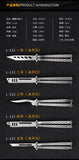 Factory Outlet Butterfly Practice Knife Decompression Training Knife Unedged Stainless Steel Game Knife Outdoor Tools