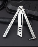 Factory Outlet Butterfly Practice Knife Decompression Training Knife Unedged Stainless Steel Game Knife Outdoor Tools