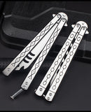 Factory Outlet Butterfly Practice Knife Decompression Training Knife Unedged Stainless Steel Game Knife Outdoor Tools
