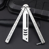 Factory Outlet Butterfly Practice Knife Decompression Training Knife Unedged Stainless Steel Game Knife Outdoor Tools