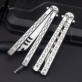 Factory Outlet Butterfly Practice Knife Decompression Training Knife Unedged Stainless Steel Game Knife Outdoor Tools