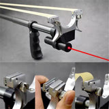 Outdoor toy slingshot wholesale straight rod infrared laser flat rubber band slingshot