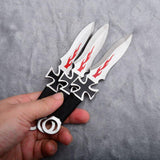 3pcs/6pcs Darts Ninja Kunai Hunting Knives Tactical Fixed Blade Throwing Knife Set with Sheath（Sword spirit）